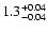 $\rm 1.3^{+0.04}_{-0.04}$