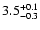 $\rm 3.5^{+0.1}_{-0.3}$