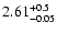 $\rm 2.61^{+0.5}_{-0.05}$