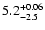$\rm 5.2^{+0.06}_{-2.5}$