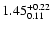 $\rm 1.45^{+0.22}_{0.11}$