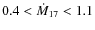 $0.4 < \dot M_{17} <
1.1$