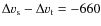 $\Delta v_{\rm s} - \Delta v_{\rm t} = -660$