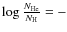 $\log{\frac{{N_{\rm He}}}{N_{\rm H}}}=-$