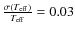 $\frac{\sigma(T_{\rm eff})}{T_{\rm eff}}=0.03$