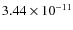 $ 3.44 \times 10^{-11}$