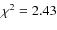 $\chi^{2}=2.43$