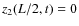 $z_{\rm 2}(L/2,t)=0$