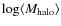 $\log\langle M_{{\rm halo}}\rangle$