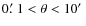 $0\hbox {$.\mkern -4mu^\prime $ }1<\theta <10\hbox {$^\prime $ }$