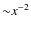 ${\sim} x^{-2}$