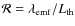 $\mathcal{R}=\lambda_{\rm emf}/L_{\rm th}$