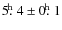 $5\hbox{$.\!\!^{\rm h}$ }4 \pm 0\hbox{$.\!\!^{\rm h}$ }1$