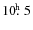 $10\hbox{$.\!\!^{\rm h}$ }5$