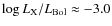 $\log L_{\rm X}/L_{\rm Bol} \approx -3.0$