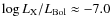 $\log L_{\rm X}/L_{\rm Bol} \approx -7.0$
