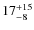 $17^{\rm +15}_{-8}$