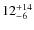 $12^{\rm +14}_{-6}$