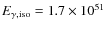 $E_{\rm\gamma,iso} = 1.7 \times
10^{51}$