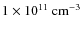 $1\times 10^{11}~{\rm cm}^{-3}$