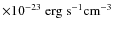 $\times 10^{-23}~{\rm erg~s^{-1}cm^{-3}}$