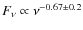 $F_\nu \propto \nu^{-0.67\pm 0.2}$