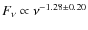 $F_\nu \propto \nu^{-1.28\pm 0.20}$