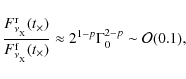 \begin{displaymath}%
{F_{\rm\nu_{\rm _X}}^{\rm r}(t_\times) \over F_{\rm\rm\nu_{...
...(t_\times)} \approx 2^{1-p} \Gamma_0^{2-p} \sim {\cal O}(0.1),
\end{displaymath}