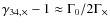 $\gamma_{34,\times}-1 \approx \Gamma_0/2\Gamma_\times$