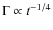 $\Gamma \propto t^{-1/4}$