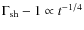 $\Gamma_{\rm sh}-1 \propto t^{-1/4}$