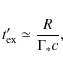 \begin{displaymath}%
t'_{\rm ex} \simeq \frac{R}{\Gamma_{*} c},
\end{displaymath}