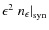 $\epsilon^{2}\left.n_{\epsilon}\right\vert _{\rm syn}$