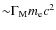 ${\sim}\Gamma_{\rm M} m_{\rm e}c^{2}$