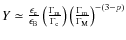 $Y\simeq \frac{\epsilon_{\rm e}}{\epsilon_{\rm B}}\left(\frac{\Gamma_{\rm m}}{\Gamma_{\rm c}}\right)\left(\frac{\Gamma_{\rm m}}{\Gamma_{\rm M}}\right)^{-(3-p)}$