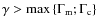 $\gamma>\max{\left\lbrace\Gamma_{\rm m}; \Gamma_{\rm c}\right\rbrace}$