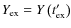 $Y_{\rm ex}=Y\left(t'_{\rm ex}\right)$