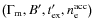 $\left(\Gamma_{\rm m}, B', t'_{\rm ex}, n^{\rm acc}_{\rm e}\right)$
