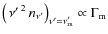 $\left(\left.\nu'\right.^{2} n_{\nu'}\right)_{\nu'=\nu'_{\rm m}}\propto \Gamma_{\rm m}$