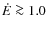$\dot{E}\ga 1.0$