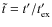 $\tilde{t}=t'/t'_{\rm ex}$