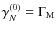$\gamma_{N}^{\rm (0)}=\Gamma_{\rm M}$