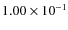 $1.00 \times 10^{-1}$