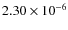 $2.30 \times 10^{-6}$