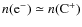 $n({\rm e}^-) \simeq n(\ensuremath{{\rm C^+)}} $