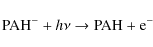 \begin{displaymath}\ensuremath{{\rm PAH}} ^- + h\nu \rightarrow \ensuremath{{\rm PAH}} + {\rm e}^-
\end{displaymath}