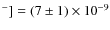 $^-] = (7 \pm 1) \times 10^{-9}$