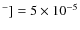 $^-]=5\times 10 ^{-5}$