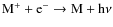 \ensuremath{{\rm M^+ + {\rm e}^- \rightarrow M + h\nu}}