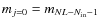 $m_{j=0}=m_{{NL}-{N}_{\rm in}-1}$